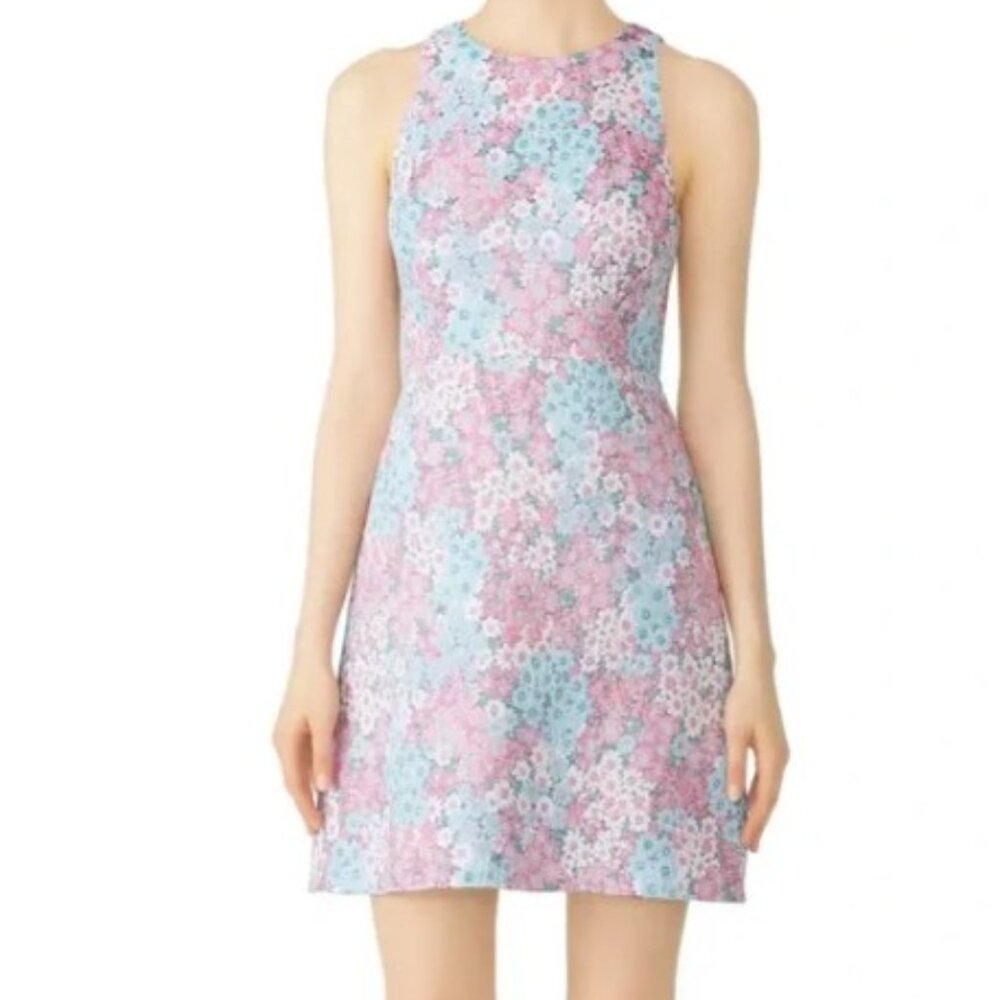 Kate Spade New York Pink Floral Sleeveless A-Line Knee Length Dress Size 0